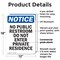 Signmission No Public Restroom Do Not Enter OSHA Notice Sign, Plastic, 12in W x 18in L, 2PK OS-2PACK-NS-P-1218-V-14765 - alternate 6